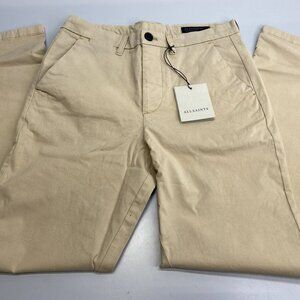 AllSaints Men’s Elm Slim Trouser – Stone Taupe Beige – Size 28